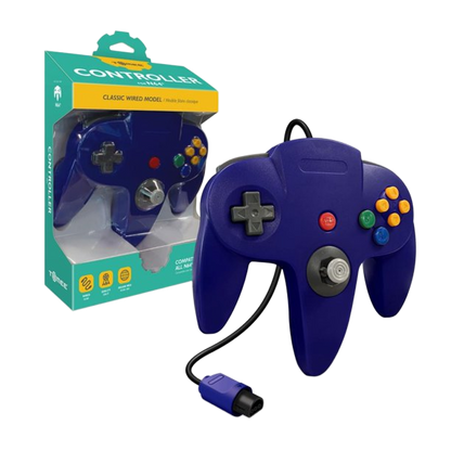 Hyperkin N64 Wired Controller プレミアム有線コントローラー ニンテンドー64実機対応 エルゴノミクス設計 メモリー拡張パック対応 全12色