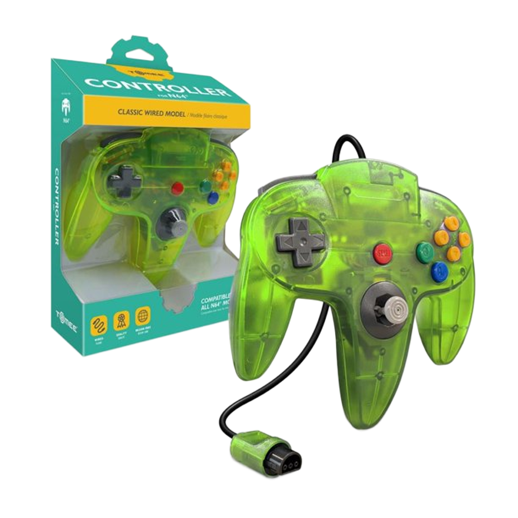 Hyperkin N64 Wired Controller プレミアム有線コントローラー ニンテンドー64実機対応 エルゴノミクス設計 メモリー拡張パック対応 全12色