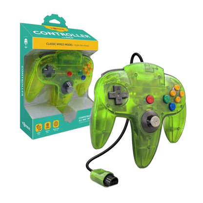 Hyperkin N64 Wired Controller プレミアム有線コントローラー ニンテンドー64実機対応 エルゴノミクス設計 メモリー拡張パック対応 全12色
