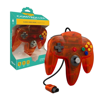 Hyperkin N64 Wired Controller プレミアム有線コントローラー ニンテンドー64実機対応 エルゴノミクス設計 メモリー拡張パック対応 全12色