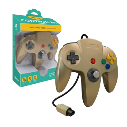 Hyperkin N64 Wired Controller プレミアム有線コントローラー ニンテンドー64実機対応 エルゴノミクス設計 メモリー拡張パック対応 全12色
