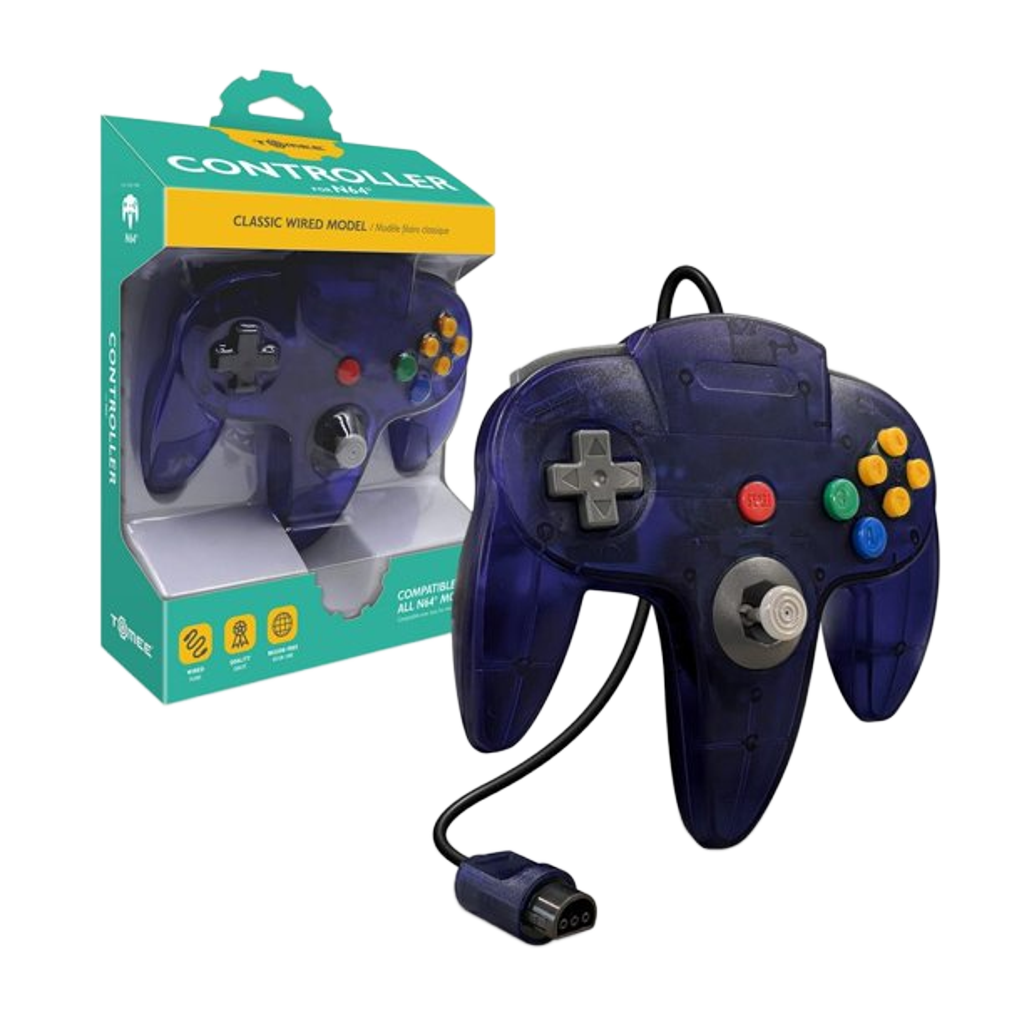 Hyperkin N64 Wired Controller プレミアム有線コントローラー ニンテンドー64実機対応 エルゴノミクス設計 メモリー拡張パック対応 全12色