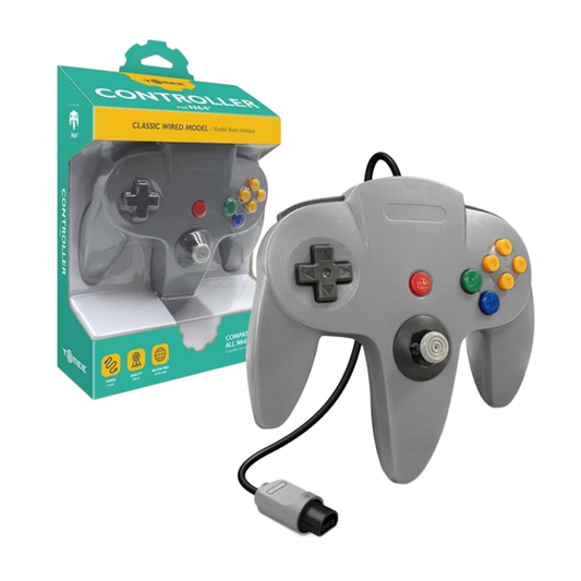 Hyperkin N64 Wired Controller プレミアム有線コントローラー ニンテンドー64実機対応 エルゴノミクス設計 メモリー拡張パック対応 全12色