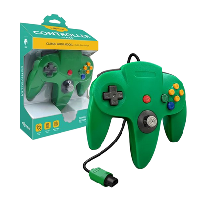 Hyperkin N64 Wired Controller プレミアム有線コントローラー ニンテンドー64実機対応 エルゴノミクス設計 メモリー拡張パック対応 全12色
