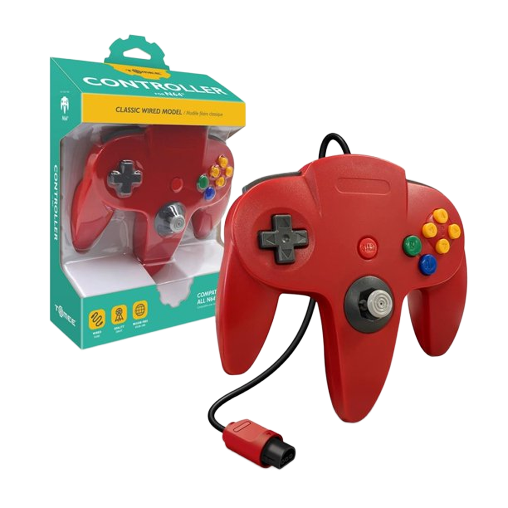 Hyperkin N64 Wired Controller プレミアム有線コントローラー ニンテンドー64実機対応 エルゴノミクス設計 メモリー拡張パック対応 全12色