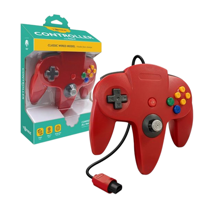 Hyperkin N64 Wired Controller プレミアム有線コントローラー ニンテンドー64実機対応 エルゴノミクス設計 メモリー拡張パック対応 全12色