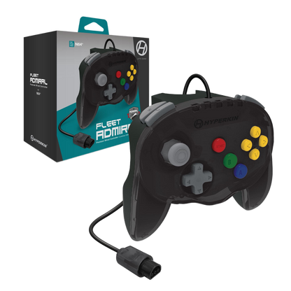 Hyperkin Fleet Admiral Premium Wired Controller N64専用 有線コントローラー 2ハンドルデザイン デュアルZボタン搭載 全4色 ハイパーキン