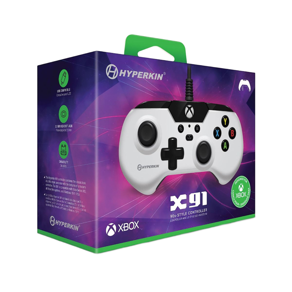 Hyperkin X91 有線コントローラー Xbox公式ライセンス コンパクト設計 シェアボタン搭載 3.5mmジャック 全4色 レトロモダンゲームパッド ハイパーキン