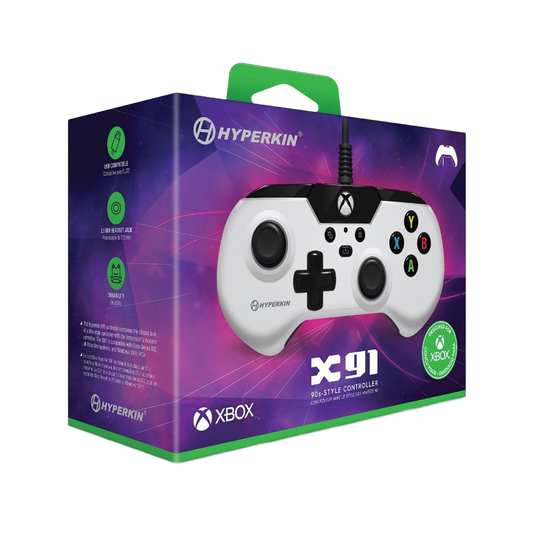 Hyperkin X91 有線コントローラー Xbox公式ライセンス コンパクト設計 シェアボタン搭載 3.5mmジャック 全4色 レトロモダンゲームパッド ハイパーキン