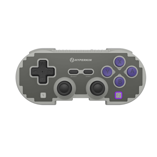 Hyperkin Pixel Art ワイヤレス コントローラー Switch/PC/スマホ対応 ホールエフェクトスティック搭載 Bluetooth 5.0/2.4GHz/有線接続 ドリフト防止 ターボ機能 レトログレー