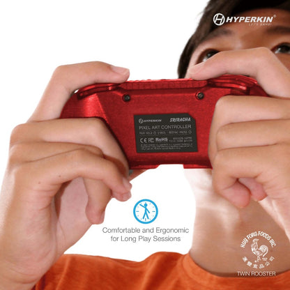 Hyperkin 限定版 Bluetooth ワイヤレスコントローラー｜ピクセルアートデザイン＆公式Srirachaツインルースターモチーフ