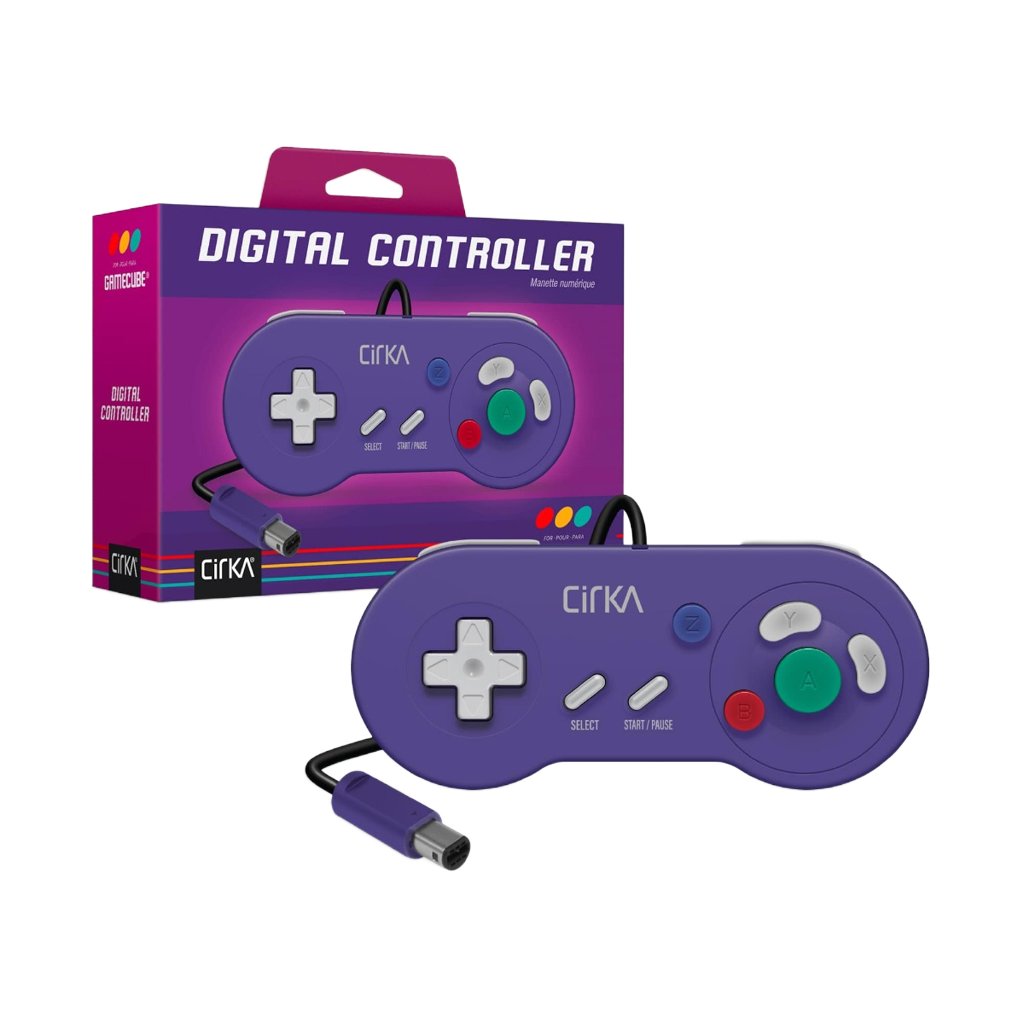 Cirka Digital Controller ゲームキューブ GBプレーヤー専用 デジタルコントローラー 十字キー主体 2Dゲーム最適化 有線 全2色