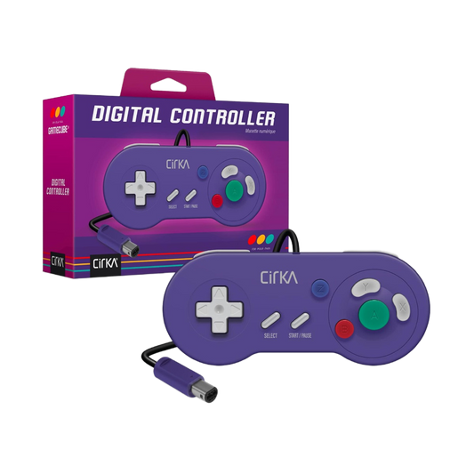 Cirka Digital Controller ゲームキューブ GBプレーヤー専用 デジタルコントローラー 十字キー主体 2Dゲーム最適化 有線 全2色