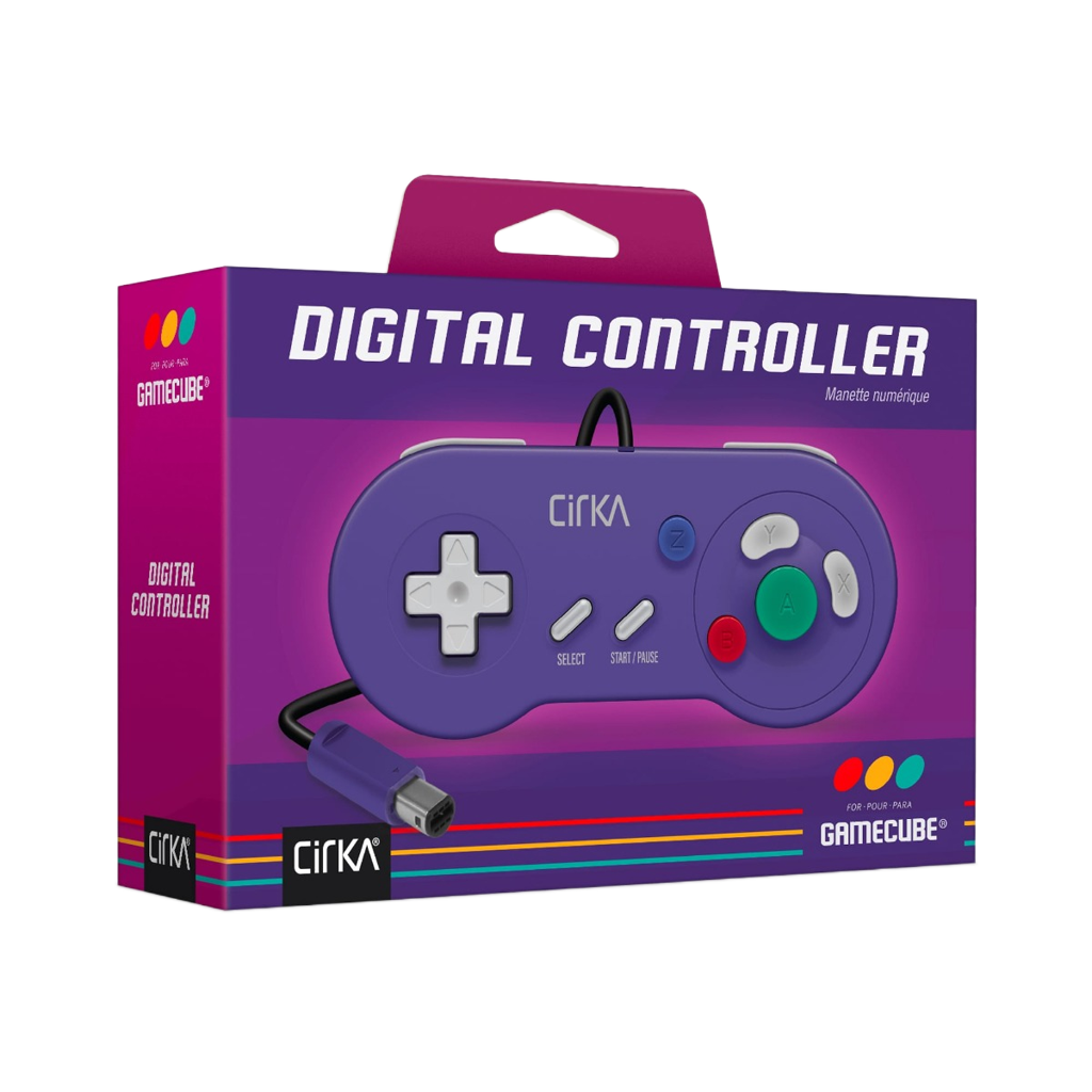 Cirka Digital Controller ゲームキューブ GBプレーヤー専用 デジタルコントローラー 十字キー主体 2Dゲーム最適化 有線 全2色