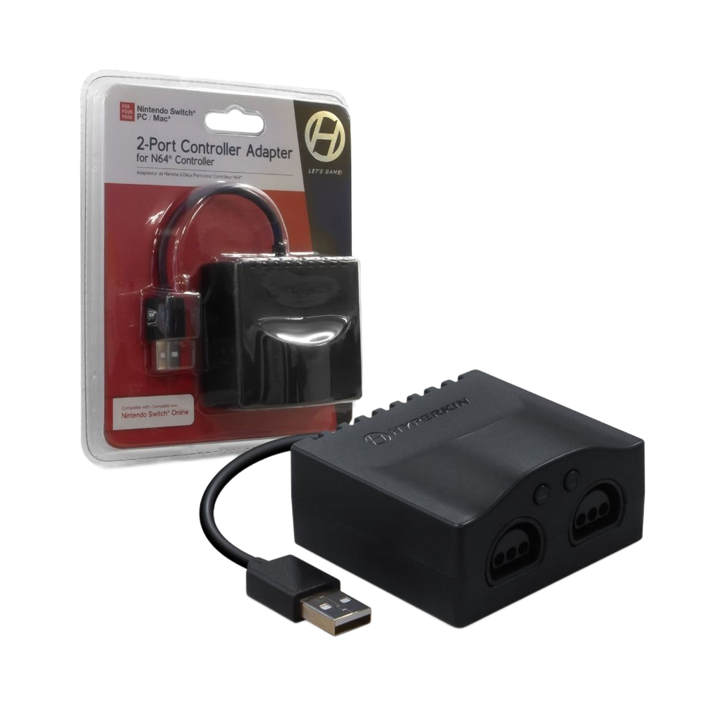 Hyperkin 2ポート N64コントローラー USBアダプター Switch PC Mac対応 N64周辺機器