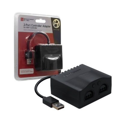 Hyperkin 2ポート N64コントローラー USBアダプター Switch PC Mac対応 N64周辺機器