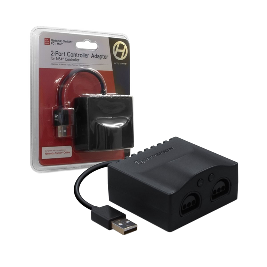 Hyperkin 2ポート N64コントローラー USBアダプター Switch PC Mac対応 N64周辺機器