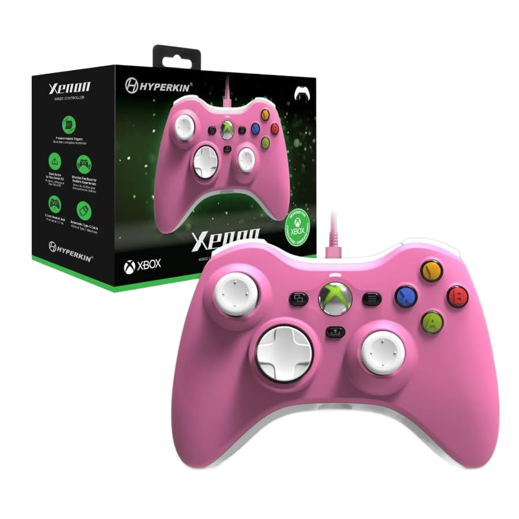 Hyperkin Xenon 有線コントローラー｜Xbox One/Xbox Series X・S/Windows10・11対応 Xbox公式ライセンス取得 着脱式USB Type-Cケーブル 3.5mmヘッドセットジャック搭載 高精度インパルストリガー 振動フィードバック 全5色