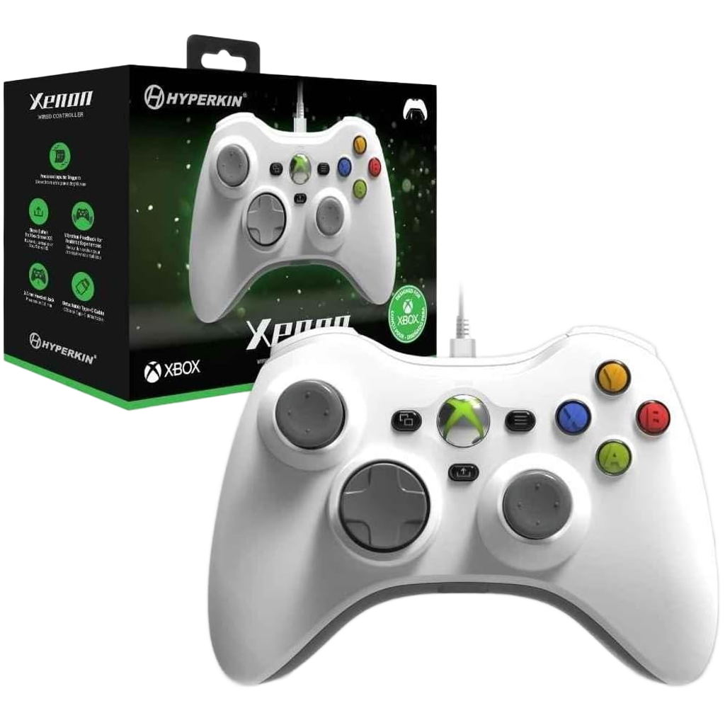 Hyperkin Xenon 有線コントローラー｜Xbox One/Xbox Series X・S/Windows10・11対応 Xbox公式ライセンス取得 着脱式USB Type-Cケーブル 3.5mmヘッドセットジャック搭載 高精度インパルストリガー 振動フィードバック 全5色