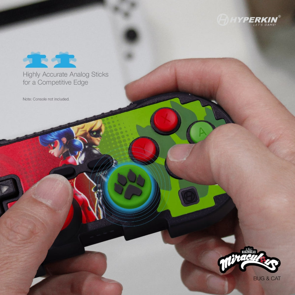 Hyperkin ピクセルアート Bluetooth ワイヤレスゲームコントローラー｜公式ミラキュラス レディバグ＆シャノワール エディション