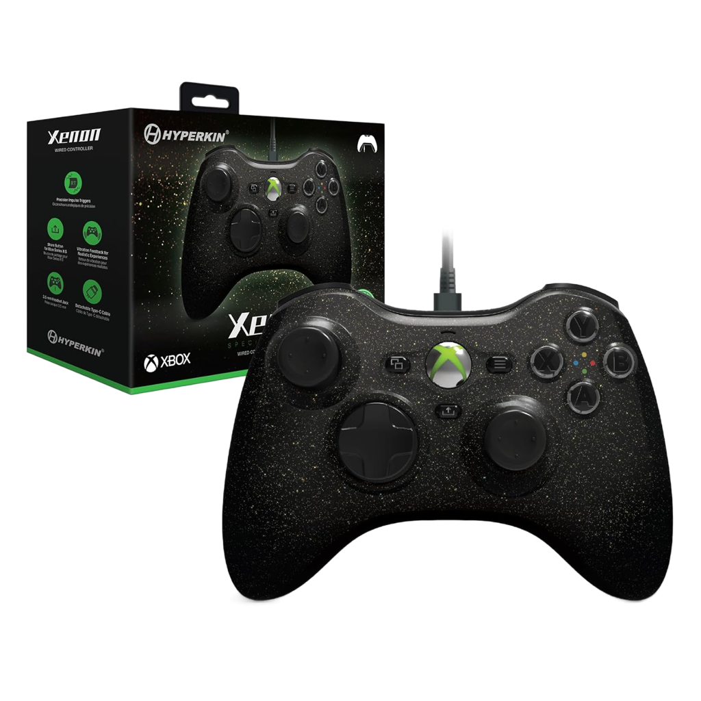 Hyperkin Xenon 有線コントローラー｜Xbox One/Xbox Series X・S/Windows10・11対応 Xbox公式ライセンス取得 着脱式USB Type-Cケーブル 3.5mmヘッドセットジャック搭載 高精度インパルストリガー 振動フィードバック 全5色