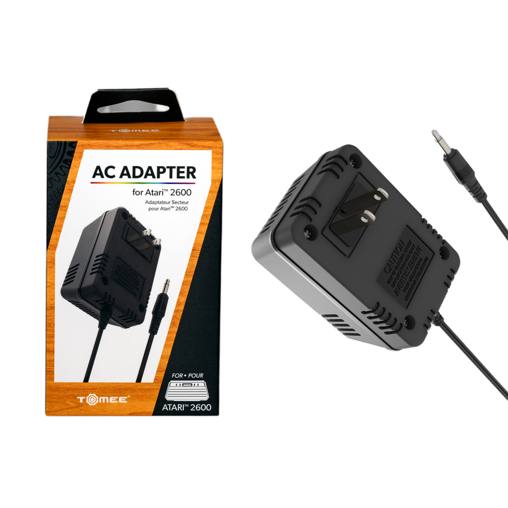 Tomee Atari 2600 US版 専用ACアダプター 交換用電源 9V/500mA 銅シールドケーブル レトロゲーム機用