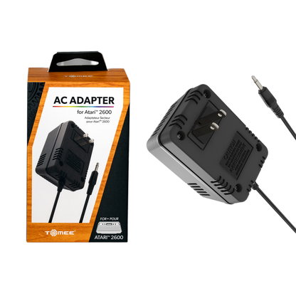 Tomee Atari 2600 US版 専用ACアダプター 交換用電源 9V/500mA 銅シールドケーブル レトロゲーム機用
