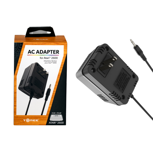 Tomee Atari 2600 US版 専用ACアダプター 交換用電源 9V/500mA 銅シールドケーブル レトロゲーム機用