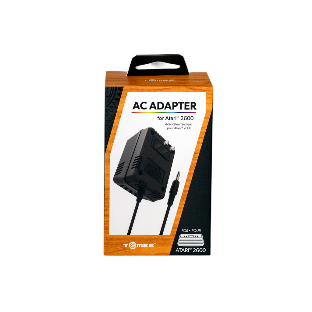 Tomee Atari 2600 US版 専用ACアダプター 交換用電源 9V/500mA 銅シールドケーブル レトロゲーム機用