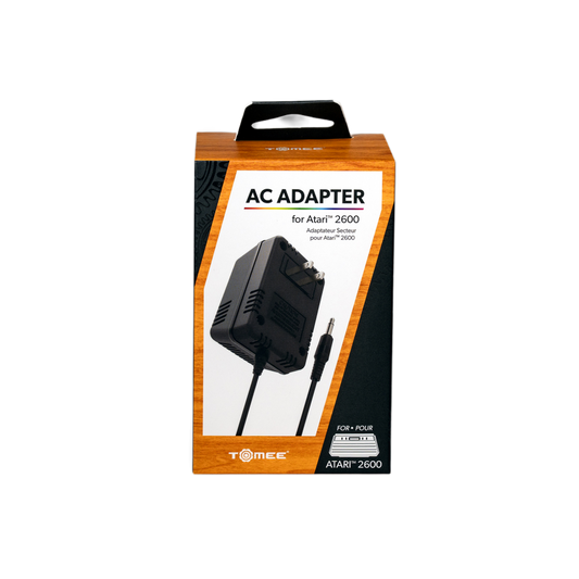 Tomee Atari 2600 US版 専用ACアダプター 交換用電源 9V/500mA 銅シールドケーブル レトロゲーム機用