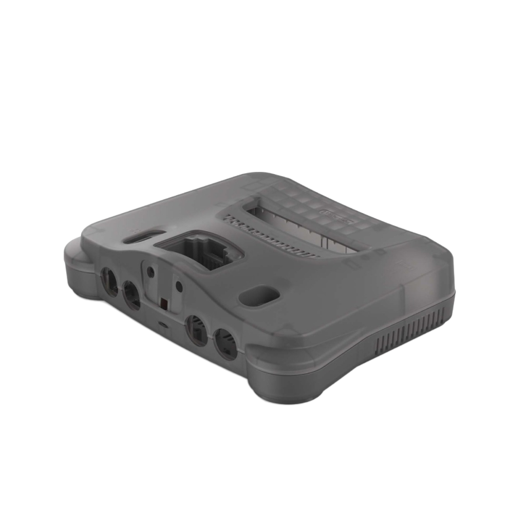 Hyperkin RepairBox カスタムカラー外装シェル スモークグレー｜N64™本体用交換ケースキット｜レトロゲーム機の修理・カスタマイズに最適｜ネジ・イジェクトパーツ付きフルセット【全3色】