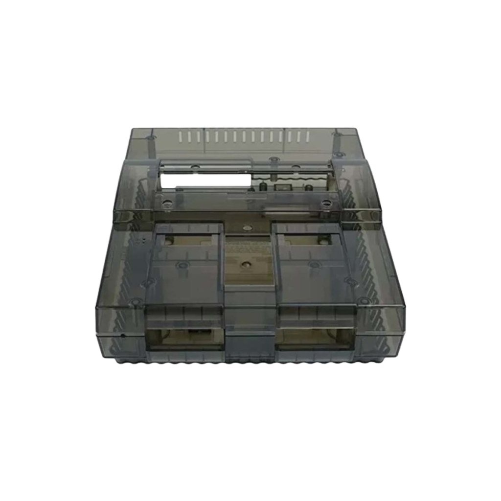 Hyperkin RepairBox カスタムカラーシェル for Super NES スモークグレイ|交換用 外装ケース|レトロゲーム機 本体カスタマイズ・修理用|ネジ・パーツ付きフルセット