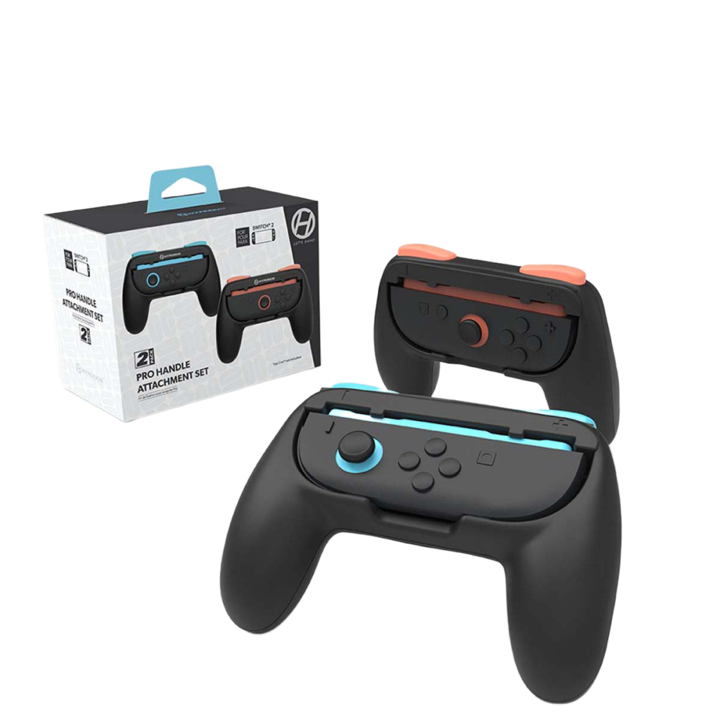 Hyperkin Proハンドルアタッチメント2個セット Nintendo Switch 2 Joy-Con専用 ブラック｜グリップ強化で快適操作＆長時間プレイに最適なアクセサリー