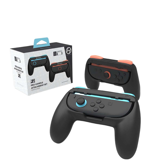 Hyperkin Proハンドルアタッチメント2個セット Nintendo Switch 2 Joy-Con専用 ブラック｜グリップ強化で快適操作＆長時間プレイに最適なアクセサリー