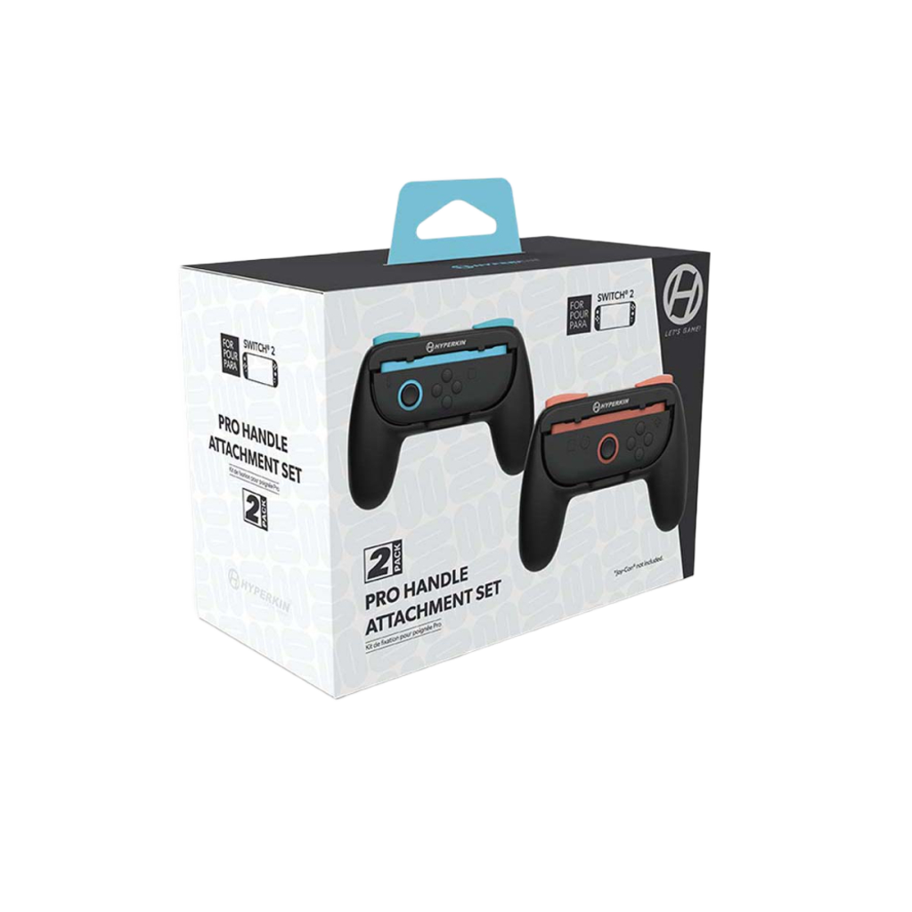 Hyperkin Proハンドルアタッチメント2個セット Nintendo Switch 2 Joy-Con専用 ブラック｜グリップ強化で快適操作＆長時間プレイに最適なアクセサリー