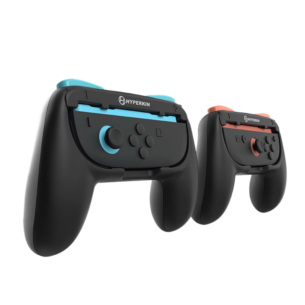 Hyperkin Proハンドルアタッチメント2個セット Nintendo Switch 2 Joy-Con専用 ブラック｜グリップ強化で快適操作＆長時間プレイに最適なアクセサリー