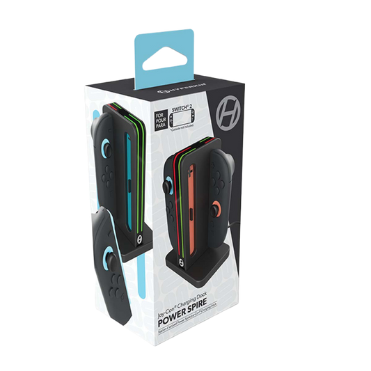 Hyperkin Power Spire Joy-Con 充電ドック Nintendo Switch 2 対応｜最大4台同時充電＆インジケーター搭載 スタイリッシュな縦型スタンド設計