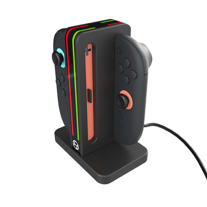 Hyperkin Power Spire Joy-Con 充電ドック Nintendo Switch 2 対応｜最大4台同時充電＆インジケーター搭載 スタイリッシュな縦型スタンド設計