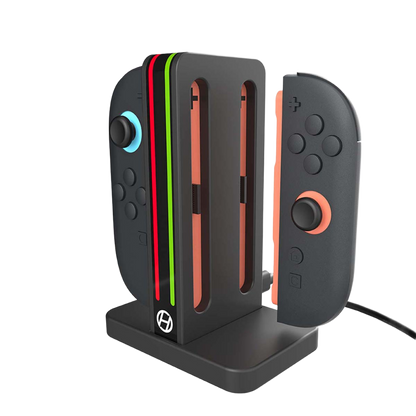 Hyperkin Power Spire Joy-Con 充電ドック Nintendo Switch 2 対応｜最大4台同時充電＆インジケーター搭載 スタイリッシュな縦型スタンド設計