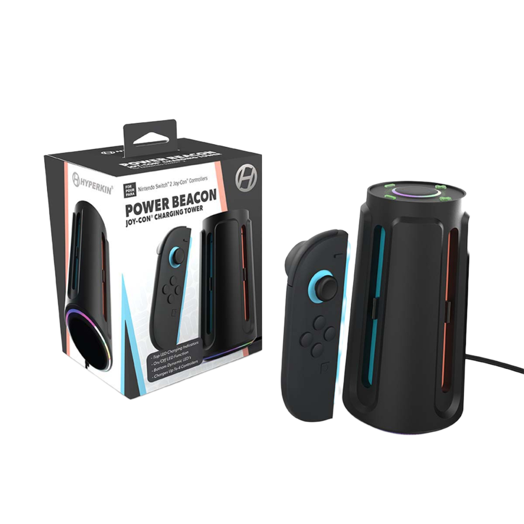 Hyperkin Power Beacon Joy-Con 充電タワー Nintendo Switch 2対応｜最大4台同時充電・LEDインジケーター付き・縦型スタンドタイプ Joy-Con専用充電ステーション