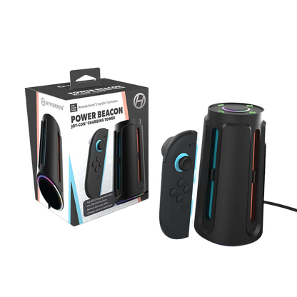 Hyperkin Power Beacon Joy-Con 充電タワー Nintendo Switch 2対応｜最大4台同時充電・LEDインジケーター付き・縦型スタンドタイプ Joy-Con専用充電ステーション