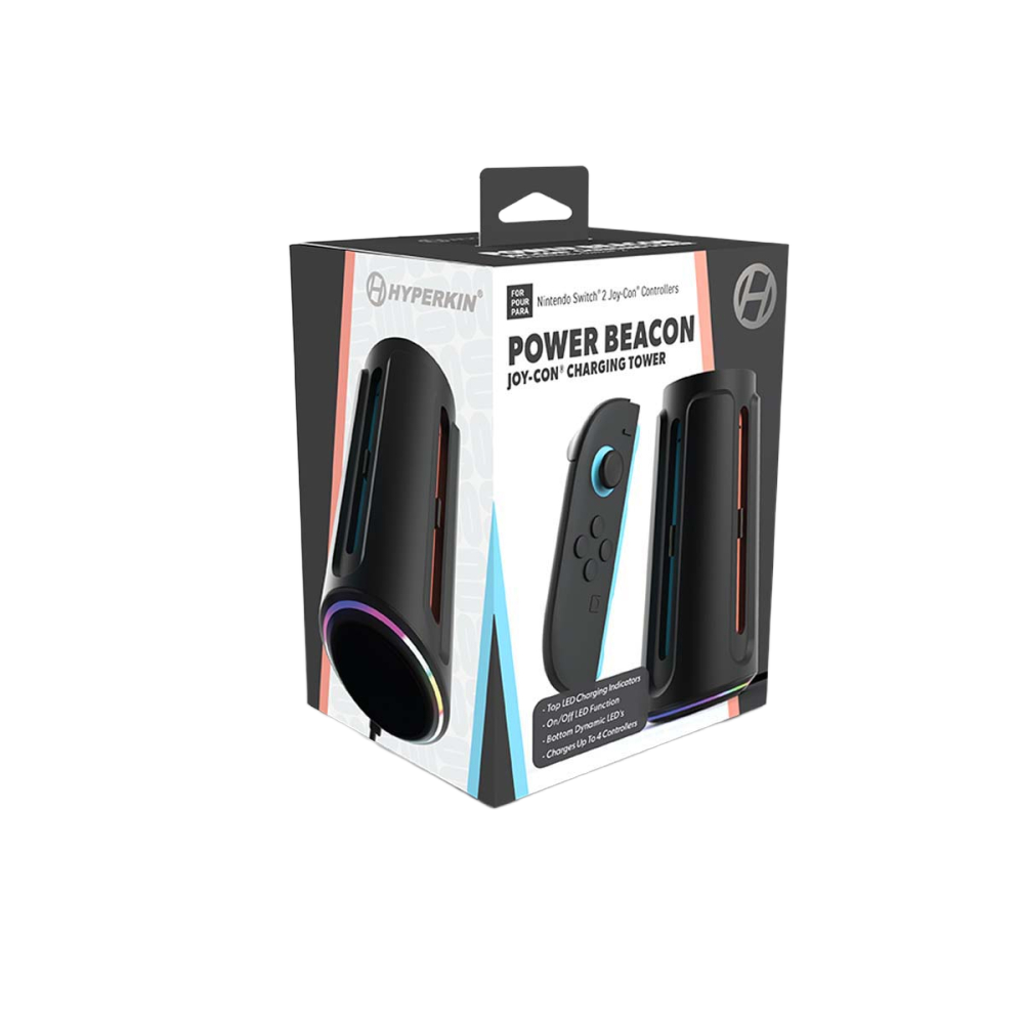 Hyperkin Power Beacon Joy-Con 充電タワー Nintendo Switch 2対応｜最大4台同時充電・LEDインジケーター付き・縦型スタンドタイプ Joy-Con専用充電ステーション
