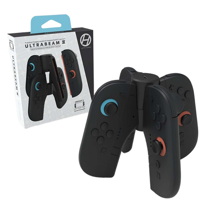 Hyperkin UltraBeam II プロジェクション機能付き Joy-Con充電グリップ Nintendo Switch 2対応｜LEDプロジェクター搭載・人間工学設計・USB-C充電対応・Joy-Con専用充電ハンドル