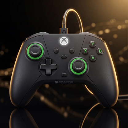 Hyperkin Drakong The Challenger 有線コントローラー ブラック Xbox Series X|S / Xbox One / Windows 10・11対応 ホールエフェクトスティック 250Hzポーリング USB-C接続 背面ボタン AUX入力 ゲームパッド