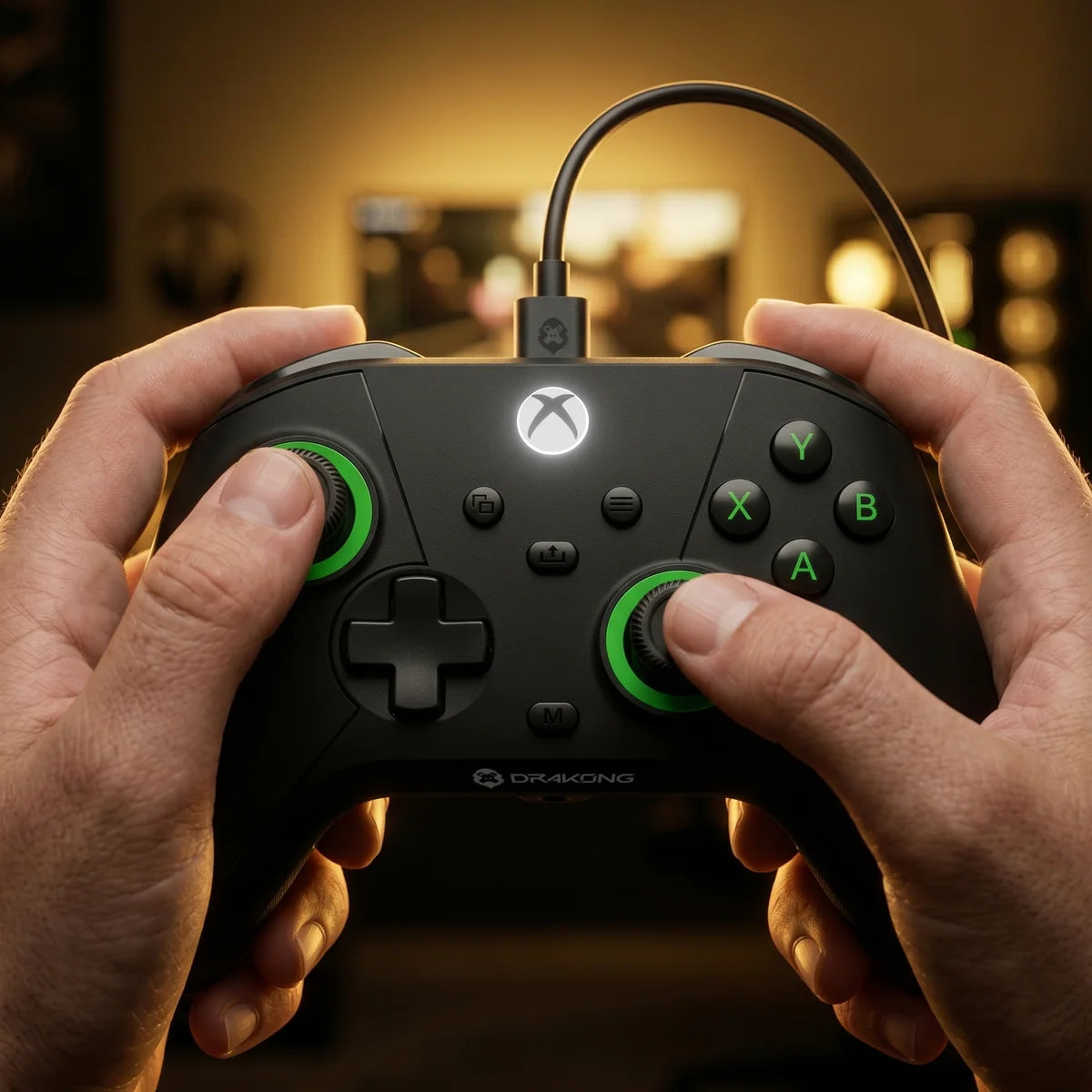 Hyperkin Drakong The Challenger 有線コントローラー ブラック Xbox Series X|S / Xbox One / Windows 10・11対応 ホールエフェクトスティック 250Hzポーリング USB-C接続 背面ボタン AUX入力 ゲームパッド