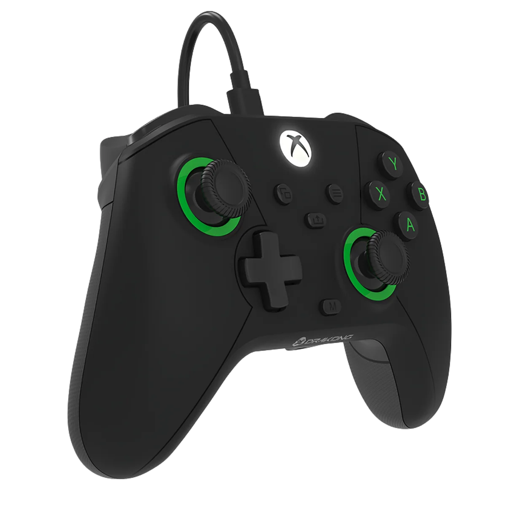 Hyperkin Drakong The Challenger 有線コントローラー ブラック Xbox Series X|S / Xbox One / Windows 10・11対応 ホールエフェクトスティック 250Hzポーリング USB-C接続 背面ボタン AUX入力 ゲームパッド