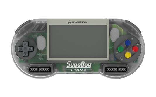 Hyperkin SupaBoy スパボーイ スーファミ携帯ゲーム機 スーパーファミコン互換機 SFC/SNESカートリッジ対応 NTSC/PAL対応 4.3インチ液晶 アスペクト比切替 AV出力 テレビ接続 新色クリムゾン/プライム 全2色 ハイパーキン