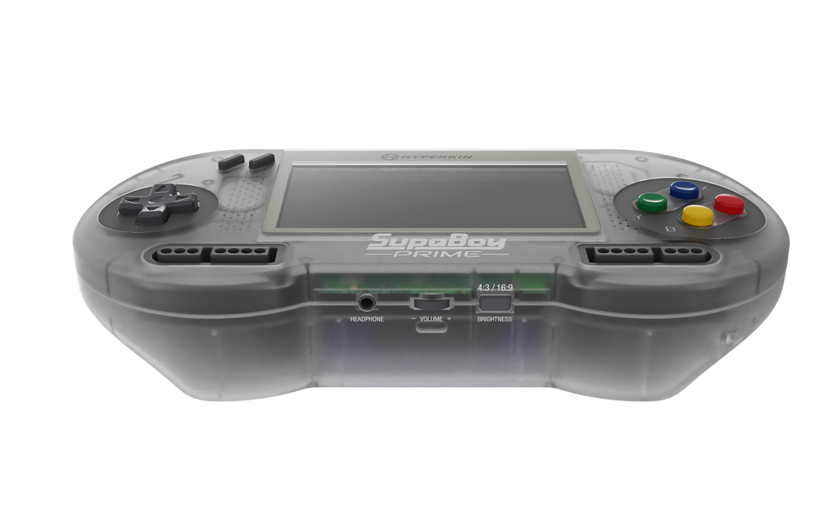Hyperkin SupaBoy スパボーイ スーファミ携帯ゲーム機 スーパーファミコン互換機 SFC/SNESカートリッジ対応 NTSC/PAL対応 4.3インチ液晶 アスペクト比切替 AV出力 テレビ接続 新色クリムゾン/プライム 全2色 ハイパーキン