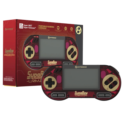 Hyperkin SupaBoy スパボーイ スーファミ携帯ゲーム機 スーパーファミコン互換機 SFC/SNESカートリッジ対応 NTSC/PAL対応 4.3インチ液晶 アスペクト比切替 AV出力 テレビ接続 新色クリムゾン/プライム 全2色 ハイパーキン