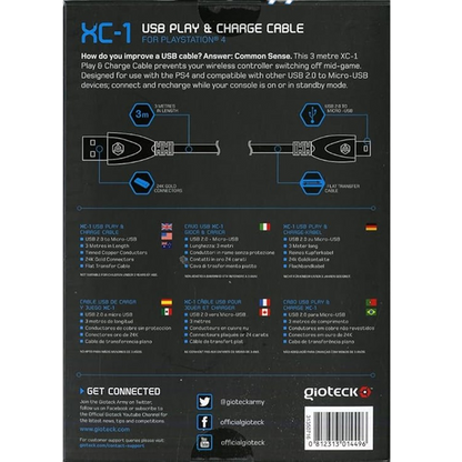 【PS4™用】USB PLAY & CHARGE CABLE